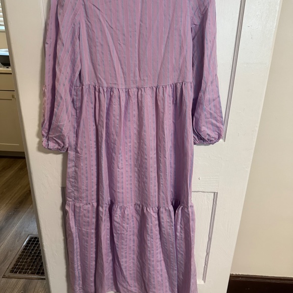 Tuckernuck Pomander Place Lavender Stripe Alora Maxi Dress Small - Picture 7 of 9